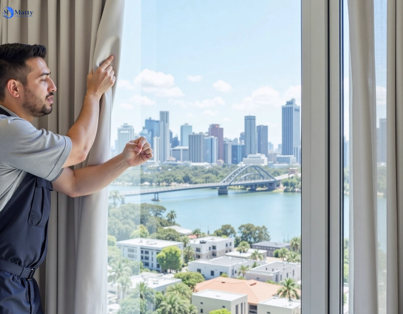 Professional curtain steam cleaning service syndal-vic QLD by Matty Curtain Cleaning